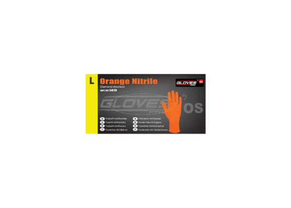 Engångshandske Nitril Orange